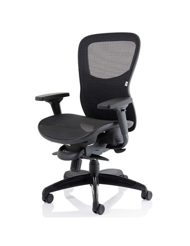 Dynamic Stealth Shadow Ergo Posture Heavy Duty Office Chair Black Mesh Seat And Back PO000021