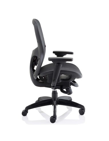 Dynamic Stealth Shadow Ergo Posture Heavy Duty Office Chair Black Mesh Seat And Back PO000021