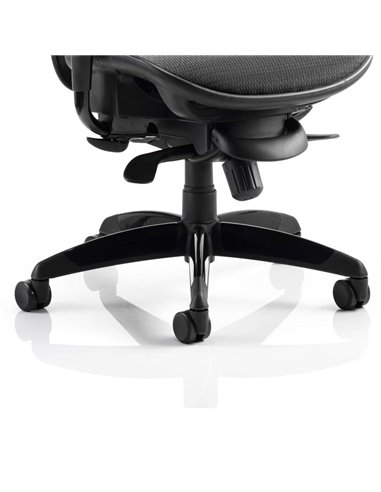 Dynamic Stealth Shadow Ergo Posture Heavy Duty Office Chair Black Mesh Seat And Back PO000021