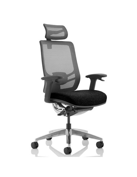 Dynamic Ergo Click Posture Office Chair Black Fabric Seat Black Mesh Back with Headrest KC0296 - pic 81280 | FastDaddyshop
