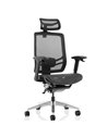Dynamic Ergo Click Posture Office Chair Black Mesh Seat Black Mesh Back with Headrest KC0297