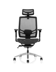 Dynamic Ergo Click Posture Office Chair Black Mesh Seat Black Mesh Back with Headrest KC0297 2