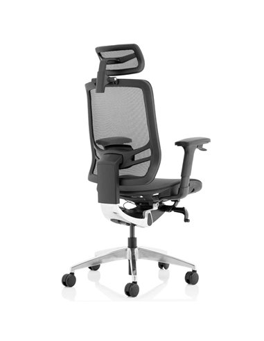 Dynamic Ergo Click Posture Office Chair Black Mesh Seat Black Mesh Back with Headrest KC0297