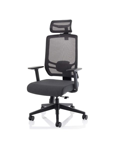 Dynamic Ergo Twist Office Chair Black Fabric Seat Mesh Back with Headrest KC0298 - pic 81292 | FastDaddyshop