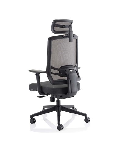 Dynamic Ergo Twist Office Chair Black Fabric Seat Mesh Back with Headrest KC0298