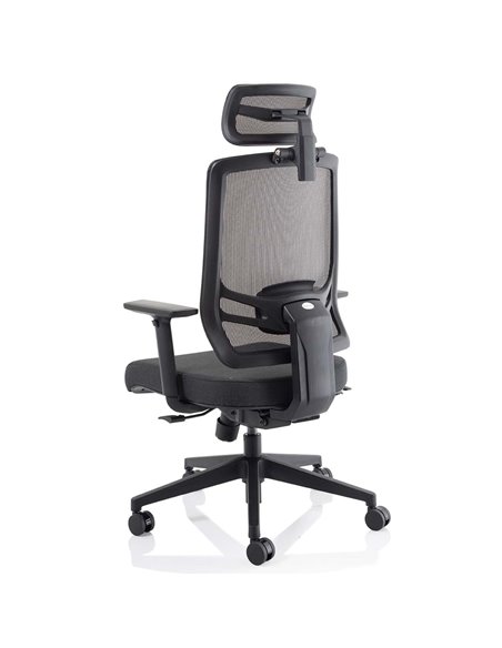 Dynamic Ergo Twist Office Chair Black Fabric Seat Mesh Back with Headrest KC0298 - pic 81294 | FastDaddyshop