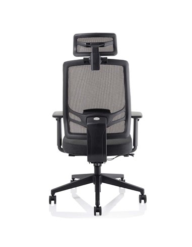 Dynamic Ergo Twist Office Chair Black Fabric Seat Mesh Back with Headrest KC0298