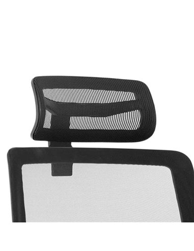Dynamic Ergo Twist Office Chair Black Fabric Seat Mesh Back with Headrest KC0298
