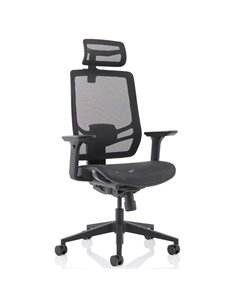 Dynamic Ergo Twist Office Chair Black Mesh Seat Mesh Back with Headrest KC0299