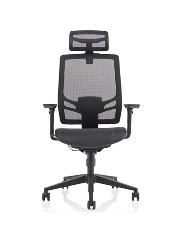 Dynamic Ergo Twist Office Chair Black Mesh Seat Mesh Back with Headrest KC0299