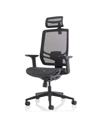 Dynamic Ergo Twist Office Chair Black Mesh Seat Mesh Back with Headrest KC0299