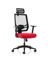 Dynamic Ergo Twist Office Chair Bespoke Fabric Seat Bergamot Cherry Mesh Back with Headrest KCUP1884