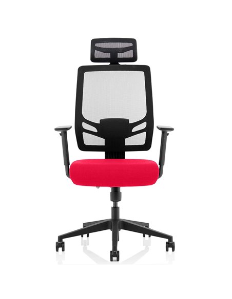 Dynamic Ergo Twist Office Chair Bespoke Fabric Seat Bergamot Cherry Mesh Back with Headrest KCUP1884 - pic 81309 | FastDaddyshop