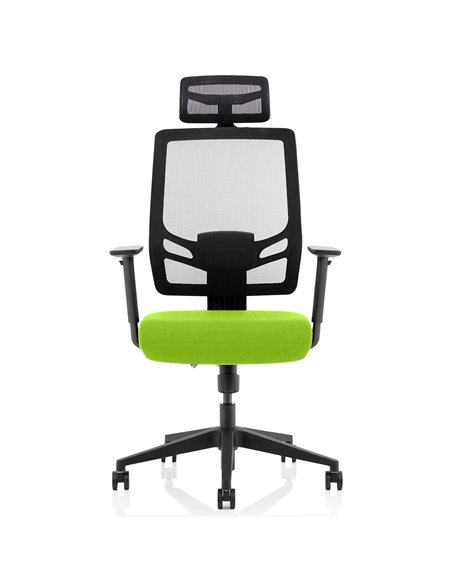 Dynamic Ergo Twist Office Chair Bespoke Fabric Seat Myrrh Green Mesh Back with Headrest KCUP1885 - pic 81311 | FastDaddyshop