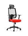 Dynamic Ergo Twist Office Chair Bespoke Fabric Seat Tabasco Orange Mesh Back with Headrest KCUP1887