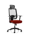 Dynamic Ergo Twist Office Chair Bespoke Fabric Seat Ginseng Chilli Mesh Back with Headrest KCUP1889