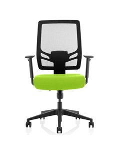 Dynamic Ergo Twist Office Chair Bespoke Fabric Seat Myrrh Green Mesh Back KCUP1893 2