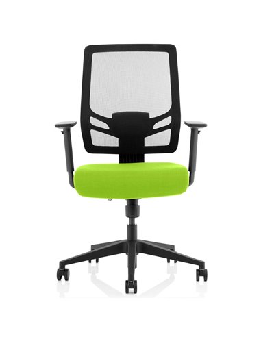 Dynamic Ergo Twist Office Chair Bespoke Fabric Seat Myrrh Green Mesh Back KCUP1893
