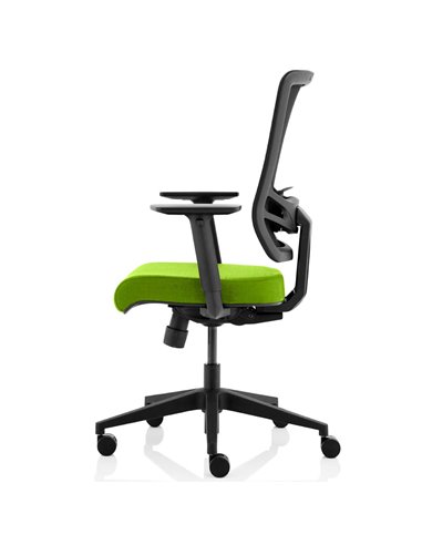 Dynamic Ergo Twist Office Chair Bespoke Fabric Seat Myrrh Green Mesh Back KCUP1893