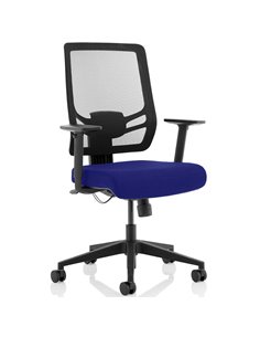 Dynamic Ergo Twist Office Chair Bespoke Fabric Seat Stevia Blue Mesh Back KCUP1894