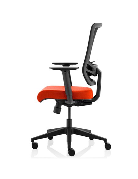 Dynamic Ergo Twist Office Chair Bespoke Fabric Seat Tabasco Orange Mesh Back KCUP1895 - pic 81341 | FastDaddyshop