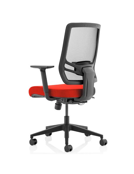 Dynamic Ergo Twist Office Chair Bespoke Fabric Seat Tabasco Orange Mesh Back KCUP1895 - pic 81342 | FastDaddyshop