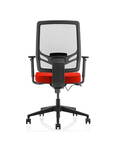 Dynamic Ergo Twist Office Chair Bespoke Fabric Seat Tabasco Orange Mesh Back KCUP1895 - pic 81343 | FastDaddyshop