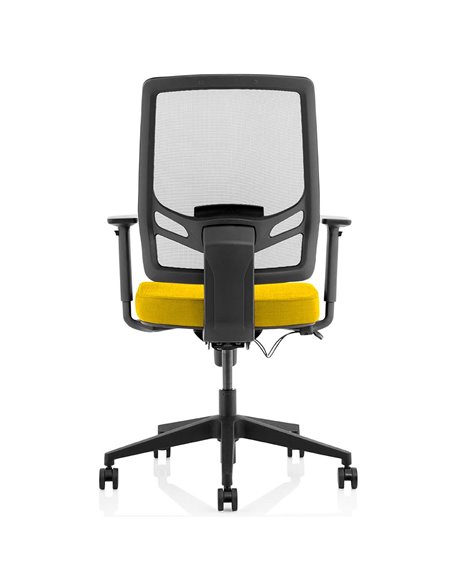 Dynamic Ergo Twist Office Chair Bespoke Fabric Seat Senna Yellow Mesh Back KCUP1896 - pic 81348 | FastDaddyshop