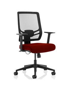 Dynamic Ergo Twist Office Chair Bespoke Fabric Seat Ginseng Chilli Mesh Back KCUP1897