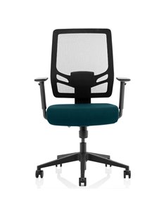 Dynamic Ergo Twist Office Chair Bespoke Fabric Seat Maringa Teal Mesh Back KCUP1898 2