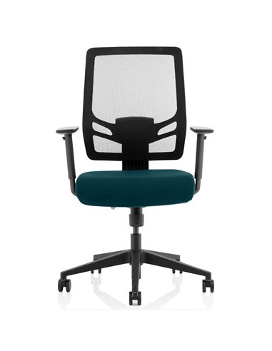 Dynamic Ergo Twist Office Chair Bespoke Fabric Seat Maringa Teal Mesh Back KCUP1898