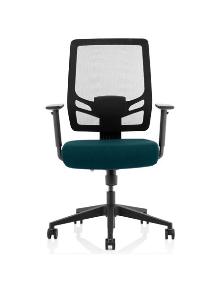 Dynamic Ergo Twist Office Chair Bespoke Fabric Seat Maringa Teal Mesh Back KCUP1898 - pic 81355 | FastDaddyshop