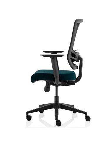 Dynamic Ergo Twist Office Chair Bespoke Fabric Seat Maringa Teal Mesh Back KCUP1898