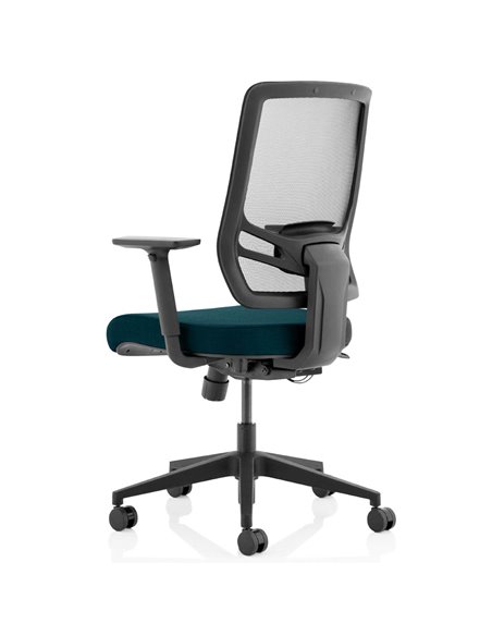 Dynamic Ergo Twist Office Chair Bespoke Fabric Seat Maringa Teal Mesh Back KCUP1898 - pic 81357 | FastDaddyshop