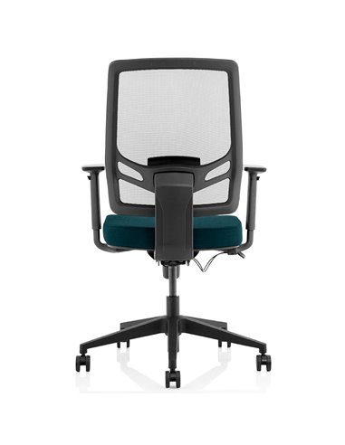 Dynamic Ergo Twist Office Chair Bespoke Fabric Seat Maringa Teal Mesh Back KCUP1898