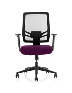 Dynamic Ergo Twist Office Chair Bespoke Fabric Seat Tansy Purple Mesh Back KCUP1899 2