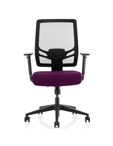 Dynamic Ergo Twist Office Chair Bespoke Fabric Seat Tansy Purple Mesh Back KCUP1899