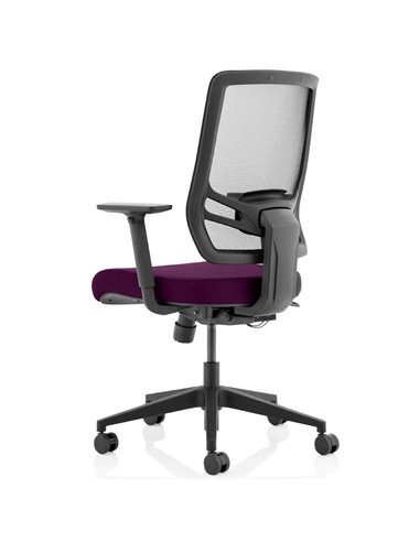 Dynamic Ergo Twist Office Chair Bespoke Fabric Seat Tansy Purple Mesh Back KCUP1899