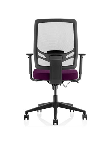 Dynamic Ergo Twist Office Chair Bespoke Fabric Seat Tansy Purple Mesh Back KCUP1899