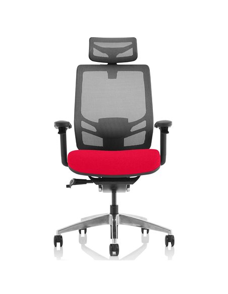 Dynamic Ergo Click Posture Office Chair Bespoke Fabric Seat Bergamot Cherry Black Mesh Back with Headrest KCUP1928 - pic 81365 | FastDaddyshop