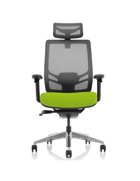 Dynamic Ergo Click Posture Office Chair Bespoke Fabric Seat Myrrh Green Black Mesh Back with Headrest KCUP1929 - pic 81367 | FastDaddyshop
