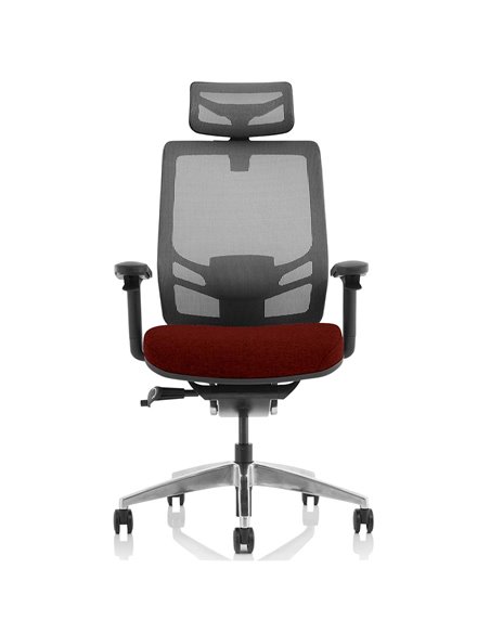 Dynamic Ergo Click Posture Office Chair Bespoke Fabric Seat Ginseng Chilli Black Mesh Back with Headrest KCUP1933 - pic 81375 | FastDaddyshop