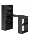 Homcom 120cm Modern Computer Desk with 6 Shelves, Black