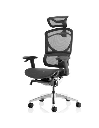 Dynamic Ergo Click Posture Office Chair Plus Black Mesh with Headrest PO000063