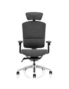 Dynamic Ergo Click Posture Office Chair Plus Grey Fabrimesh with Headrest PO000064 2
