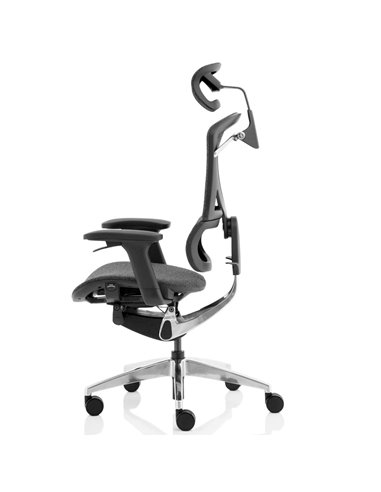 Dynamic Ergo Click Posture Office Chair Plus Grey Fabrimesh with Headrest PO000064