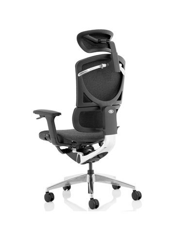 Dynamic Ergo Click Posture Office Chair Plus Grey Fabrimesh with Headrest PO000064