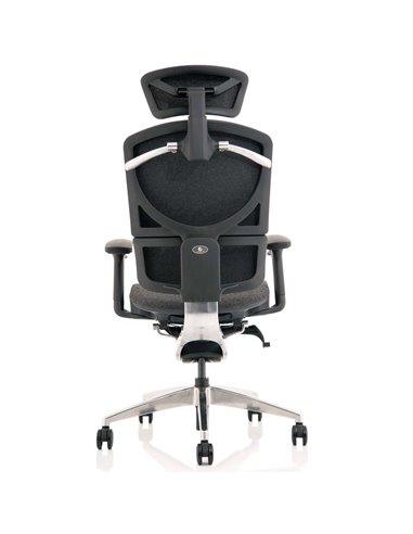 Dynamic Ergo Click Posture Office Chair Plus Grey Fabrimesh with Headrest PO000064
