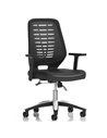Dynamic Relay Task Operator Chair Leather Seat Black Back With Height Adjustable Arms KC0443
