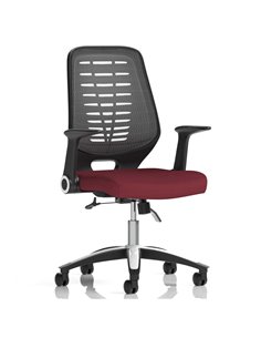 Dynamic Relay Task Operator Chair Bespoke Colour Silver Back Ginseng Chilli With Folding Arms KCUP0518